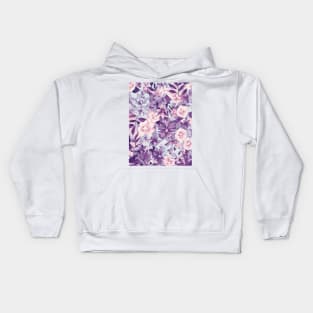 Floral Pattern Polygon style: Polygonal Blossom Mosaic Kids Hoodie